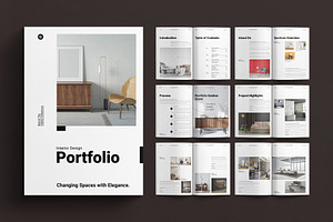 Interior Design Portfolio Template, a Brochure Template by E-Type