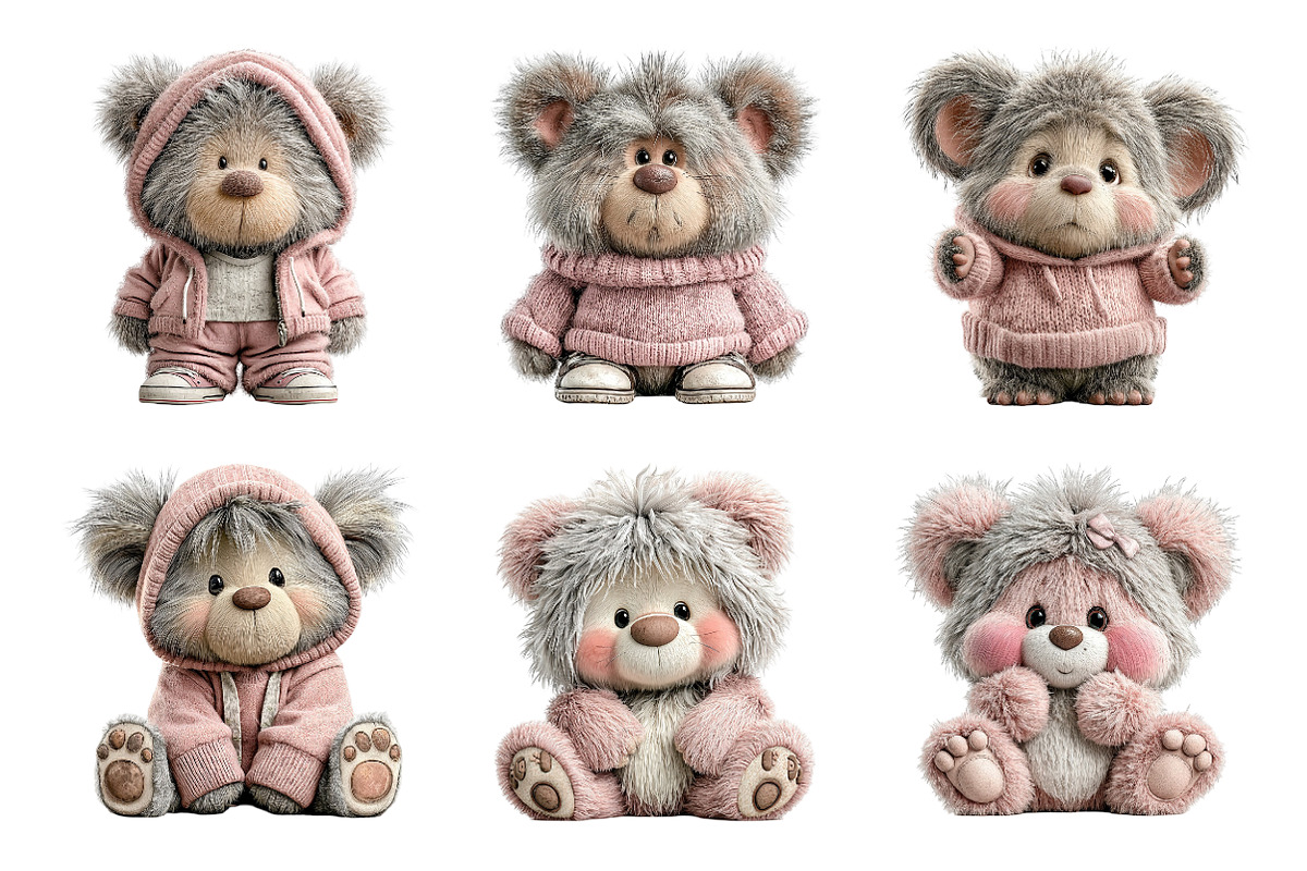 Whimsical teddy bear set, an Illustration by SinaCreation (Photo 3 of 11)