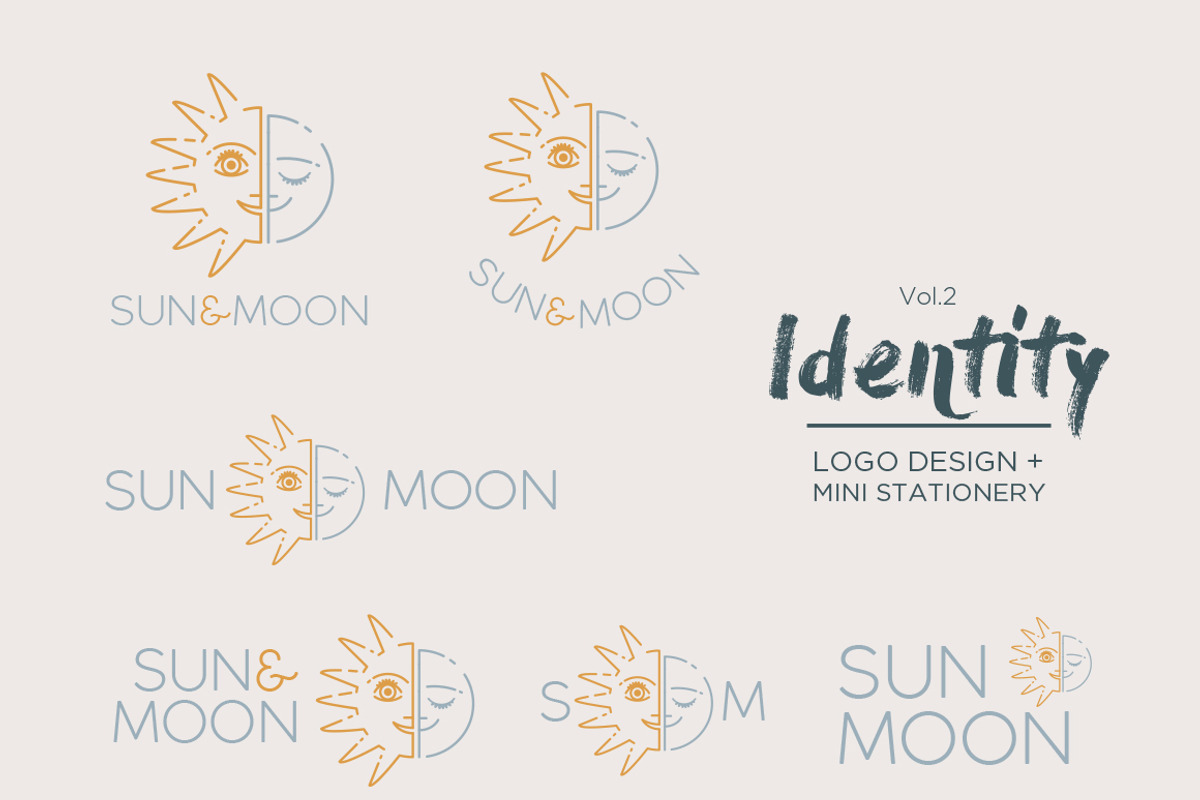 SUN&Moon logo, a Branding & Logo Template by Creative Lemon (Photo 2 of 5)