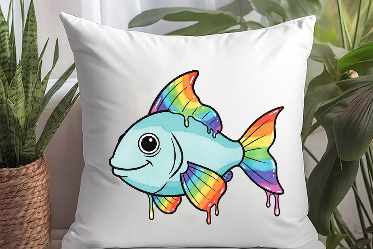 Quirky Whimsical Summer Fishes Clipa, an Illustration by Watercolor design (Photo 5 of 6)