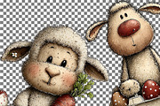 Whimsical Easter Sheep Clipart, an Illustration by CreationArt (Thumbnail 7 of 7)