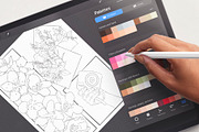Coloring pages & Color Palettes, a Decorative Illustration by Deveze Art & Co (Thumbnail 3 of 6)