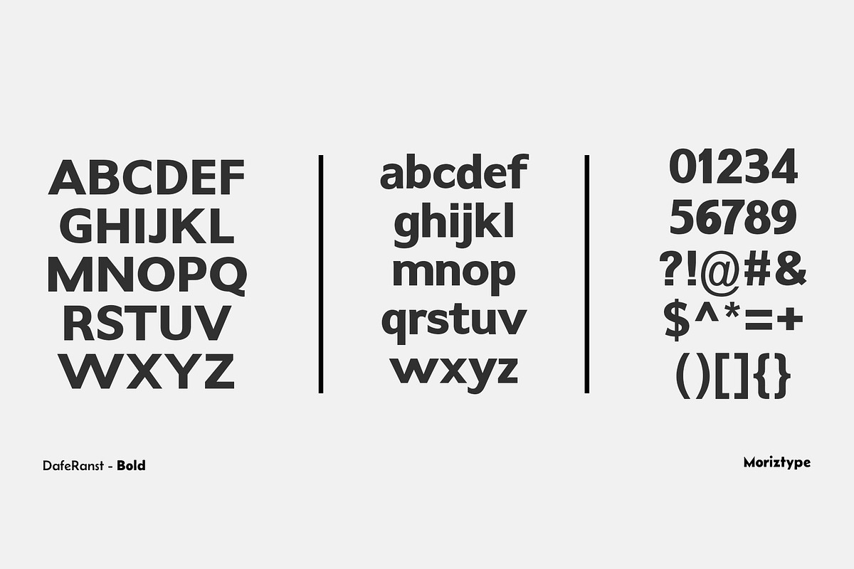 Dafe Ranst Complete Family 18 Style, a Sans Serif Font by moriztype (Photo 7 of 7)