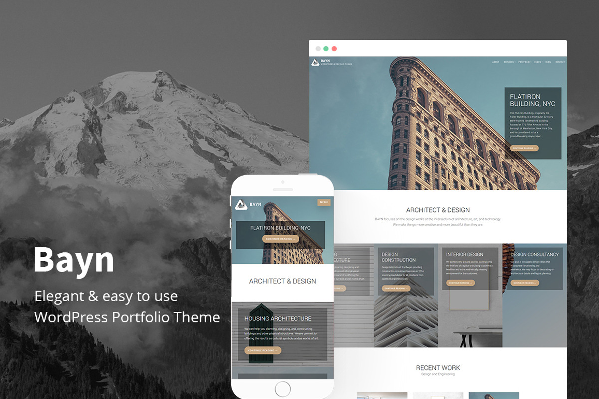 Bayn - WordPress Portfolio Theme, a WordPress Template by GretaThemes