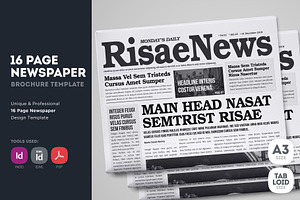 16 Page Newspaper Design v2, a Magazine Template by Miyaji75