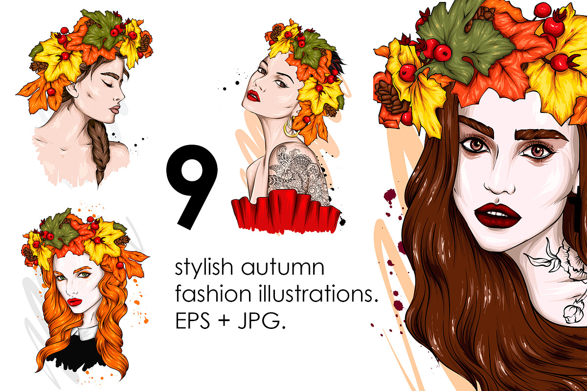 9 Stylish Fall Fashion Portraits, a Person Illustration by Vitaliy Grin (Photo 1 of 3)