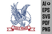 Set of the USA labels with eagles AI, a Branding & Logo Template by Vectorhight (Thumbnail 3 of 8)