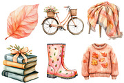 Peach Colored Autumn Clipart, an Illustration by Designworld (Thumbnail 4 of 6)