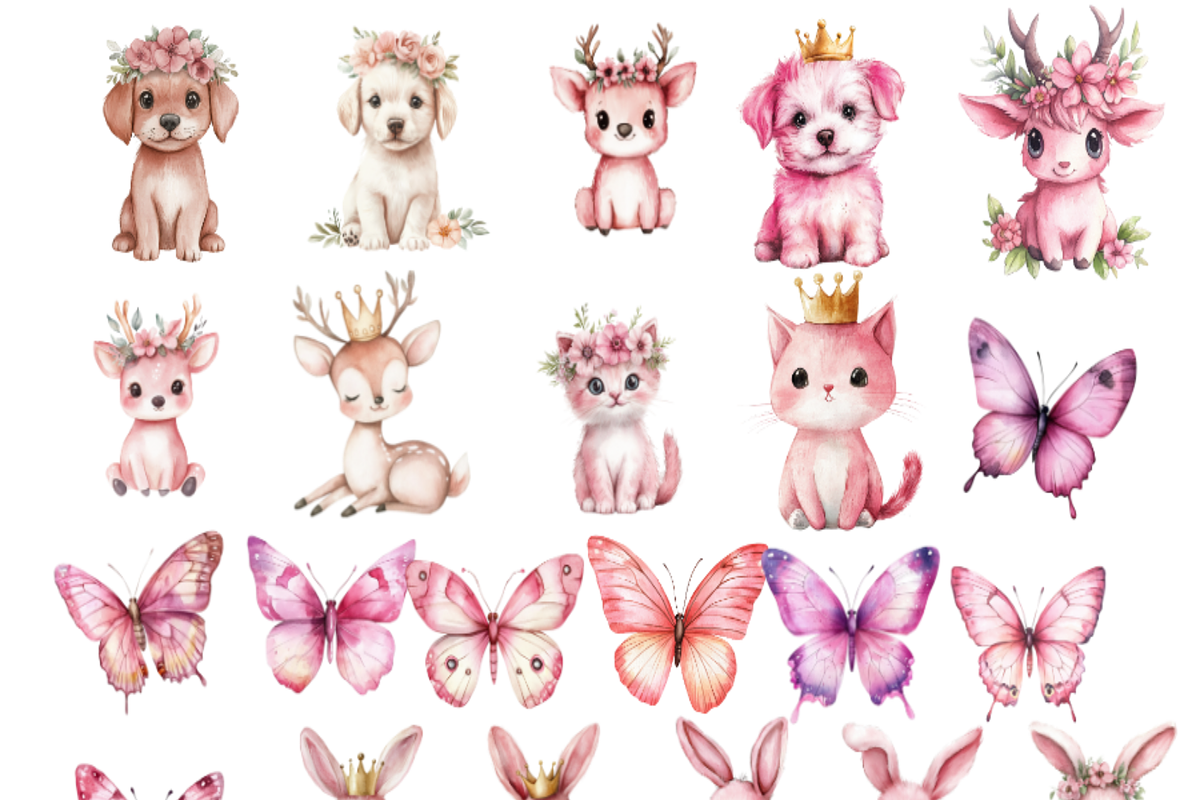 Fairy Watercolor Clipart Bundle, a Person Illustration by PrintablesByFranklyn (Photo 7 of 8)