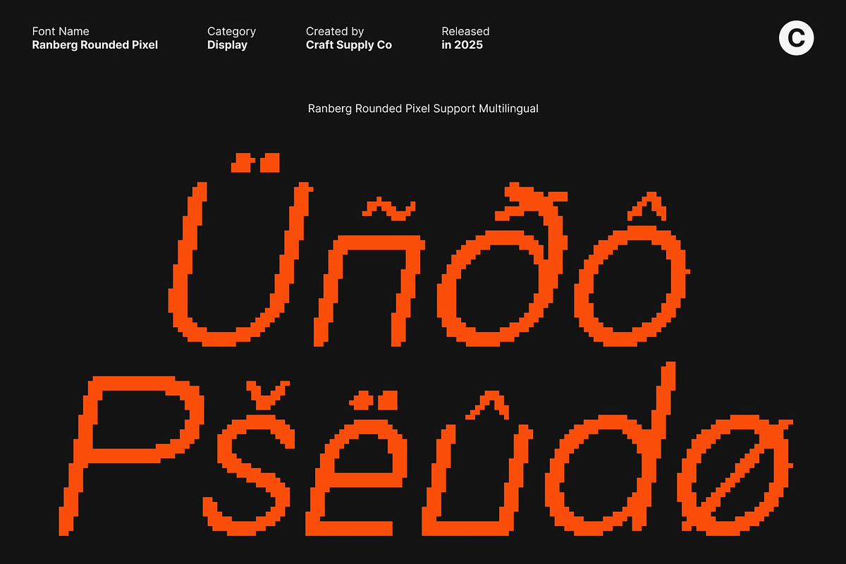 Ranberg Rounded Pixel, a Sans Serif Font by Craft Supply Co. (Photo 3 of 8)