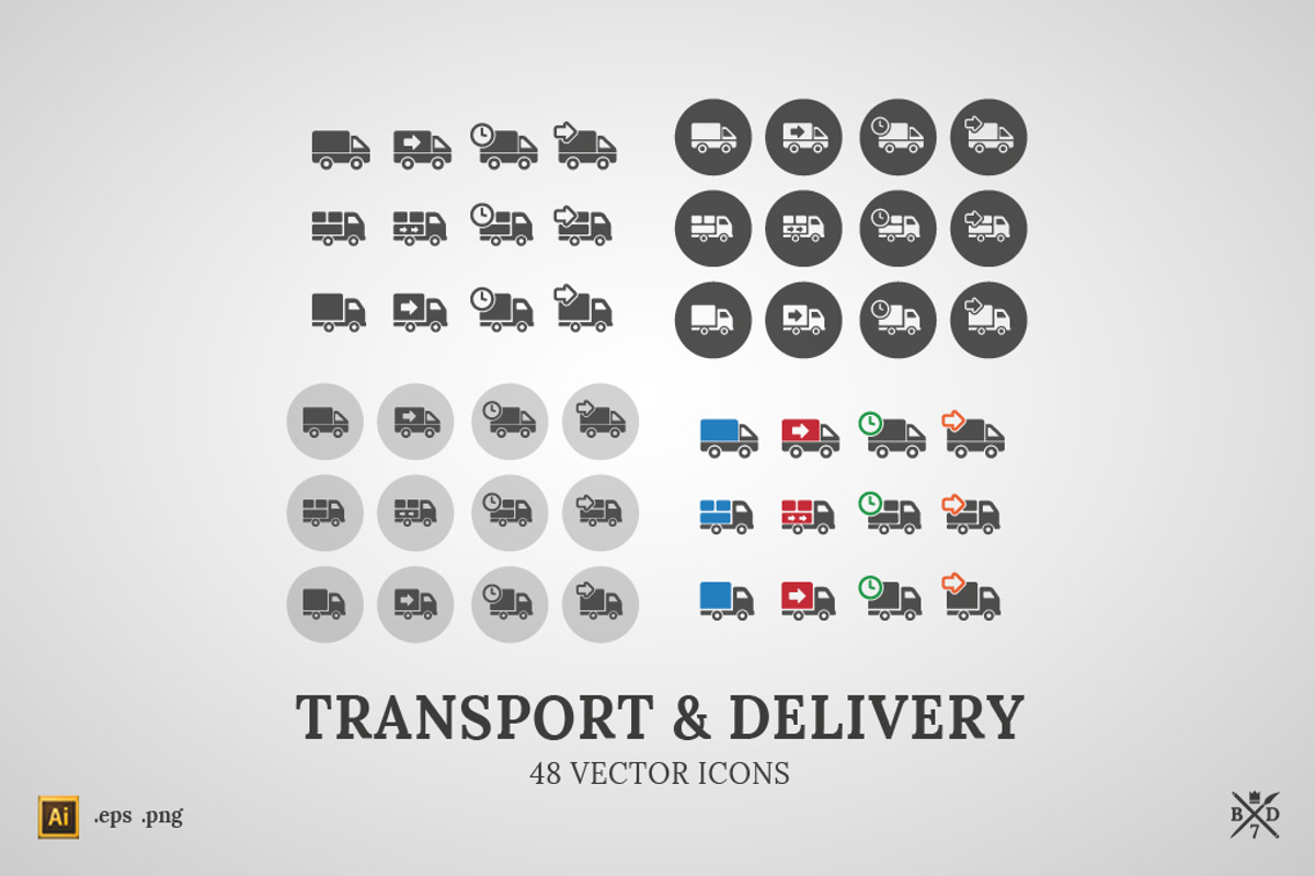 Transport&Delivery - 48 vector icons