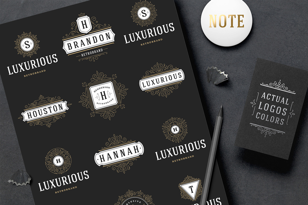 500 ornaments logos & monograms, a Branding & Logo Template by Vasya Kobelev (Photo 3 of 31)