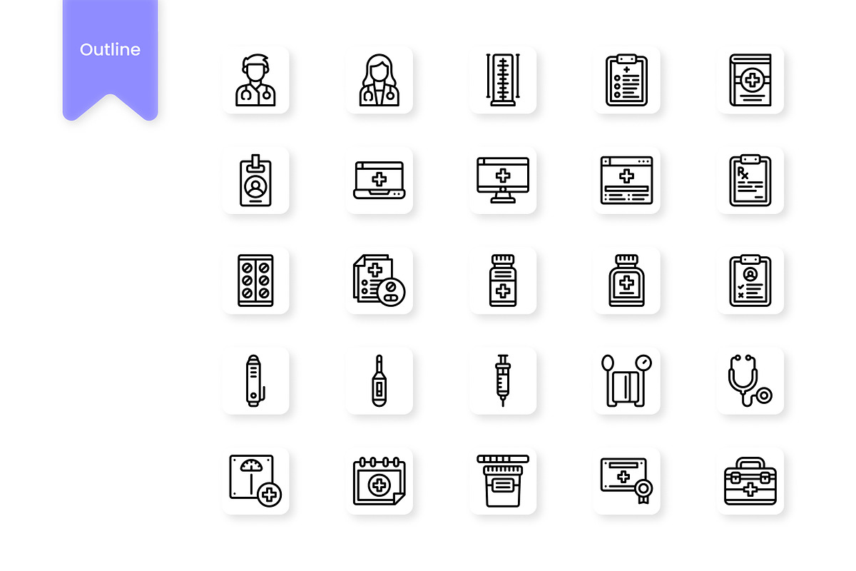Doctors Office Icons, a Duotone Icon by HacaStudio (Photo 2 of 3)