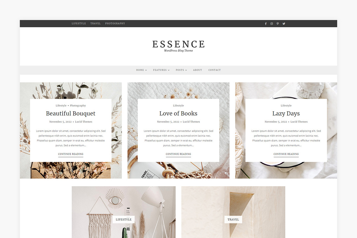Essence - WordPress Blog Theme, a WordPress Template by Lucid Themes (Photo 4 of 6)
