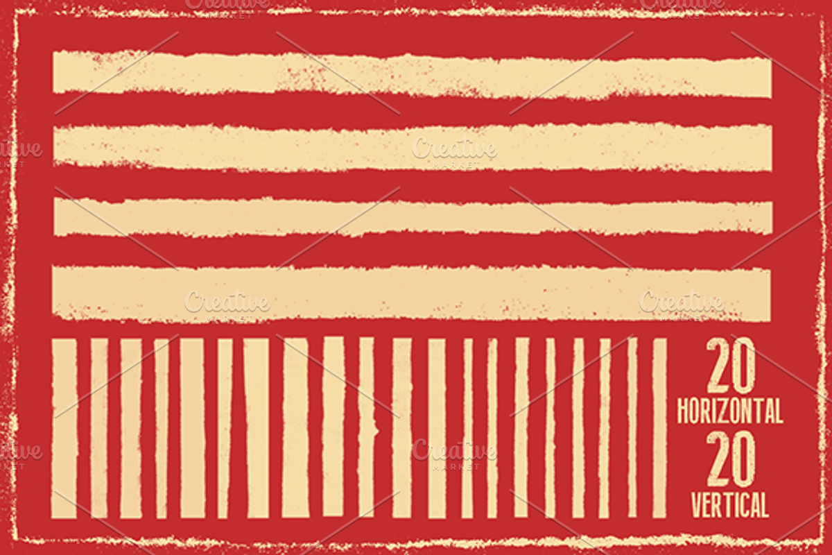 20 Dry-Ink Borders Textures - VES03 preview 5