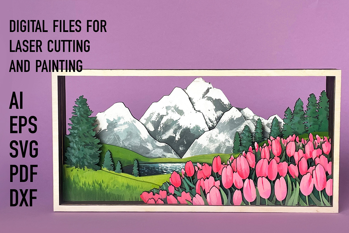 Mountains and forest scene, an Object Graphic by HelloWood (Photo 1 of 4)