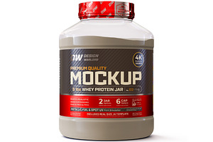 5lb Whey Protein Jar Mockup D3-Pro