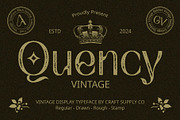 Quency Vintage, a Sans Serif Font by Craft Supply Co. (Thumbnail 1 of 8)