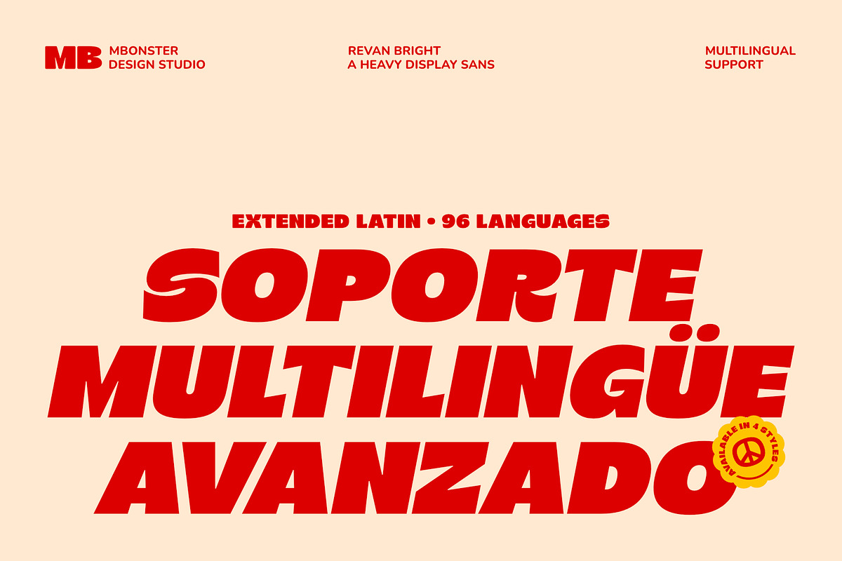 Revan Bright - Heavy Playful Sans, a Sans Serif Font by Mbonster Design Studio (Photo 15 of 16)