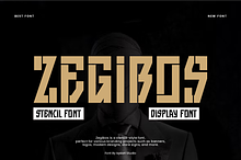 Zegibos - Stencil Font