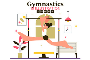 10 Rhythmic Gymnastics Illustration, a Sport Illustration by denayunebgt