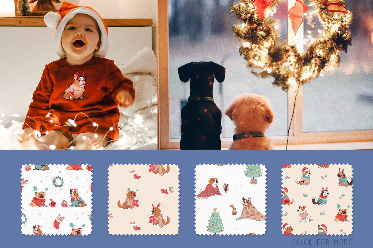 Christmas dogs. Designs generator, an Animal Illustration by Anna Summer (Photo 4 of 14)