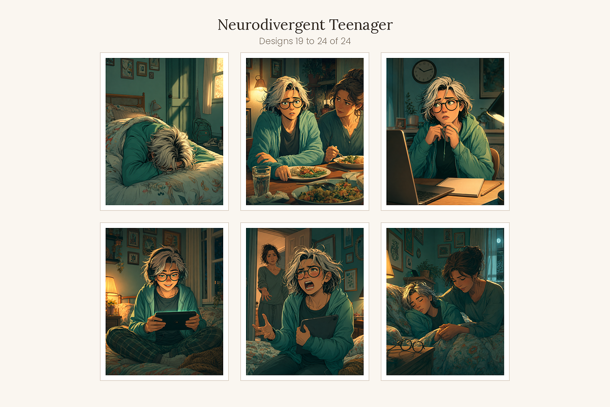 Neurodivergent Teen Illustrations, a Person Illustration by LanternkinStudio (Photo 9 of 13)