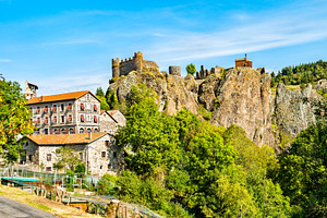 Arlempdes village with its castle on featuring france, arlempdes, and castle, an Architecture Photo by Leonid Andronov