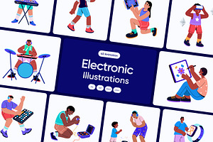 Animated Electronic Illustration Art, an Object Illustration by Creative Stall
