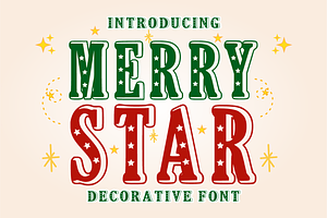 Merry Star - Festive Christmas Font, a Slab Serif Font by KiddoGlyphs Studio