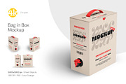 Bag in Box Mockup Set, a Packaging Mockup by Country4k (Thumbnail 1 of 4)