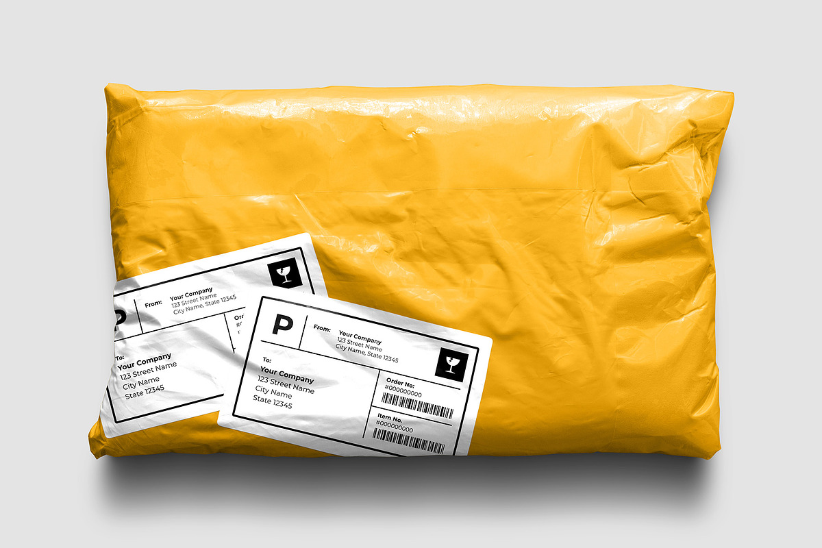 Plastic Post Pack Mockup, a Packaging Mockup by Medialoot
