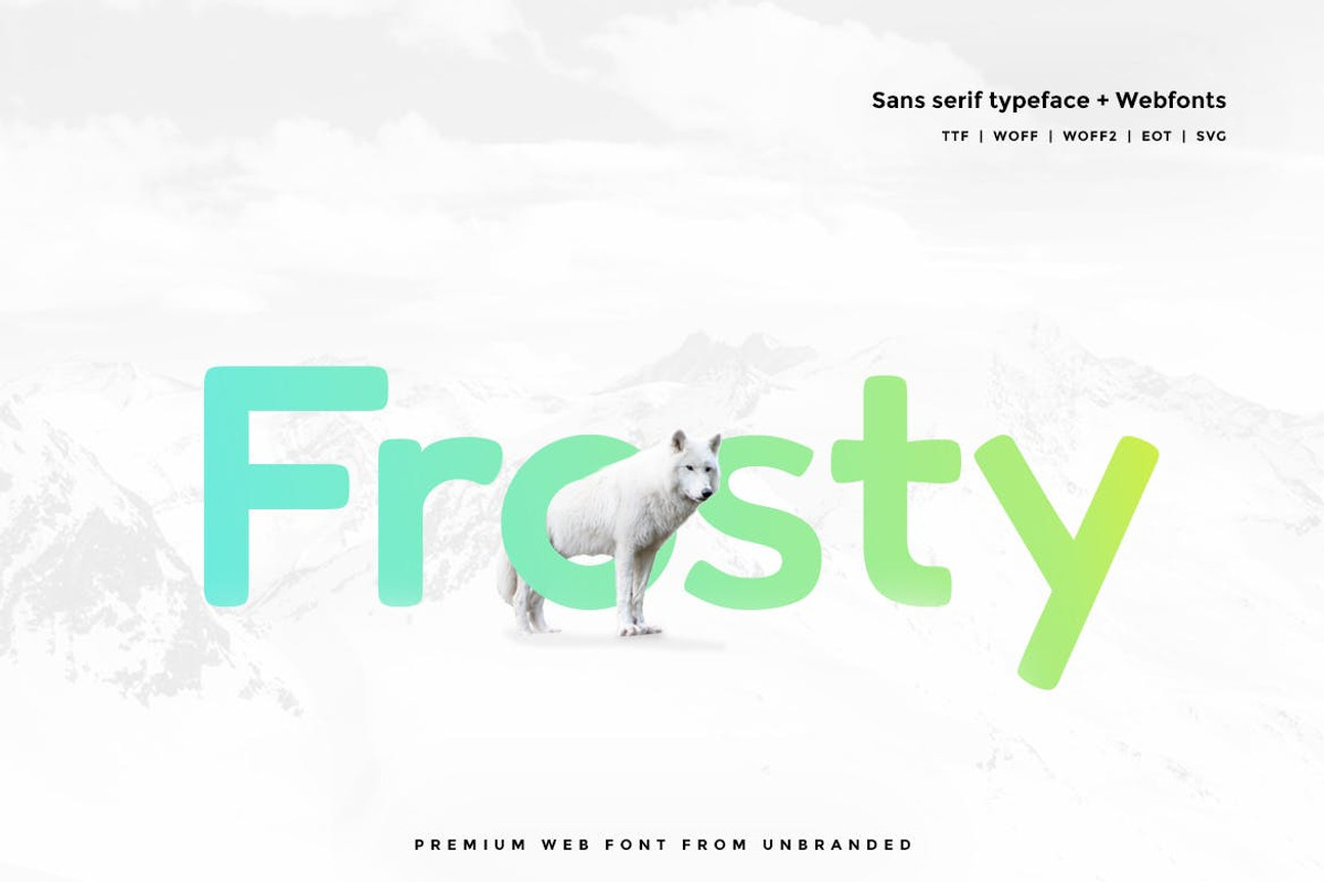 Frosty - Modern Typeface + WebFonts, a Sans Serif Font by Webhance Studio