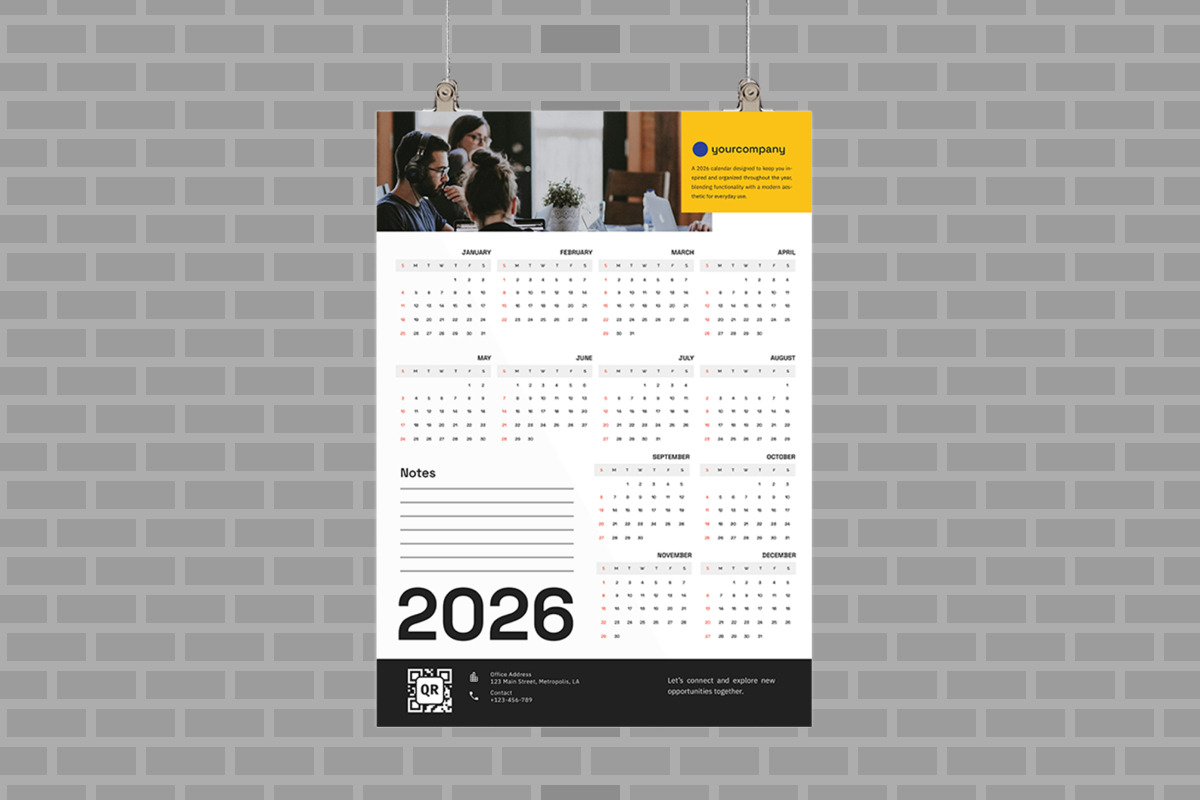 Startup Wall Calendar 2026 Edition, a Stationery Template by twinstd (Photo 4 of 4)
