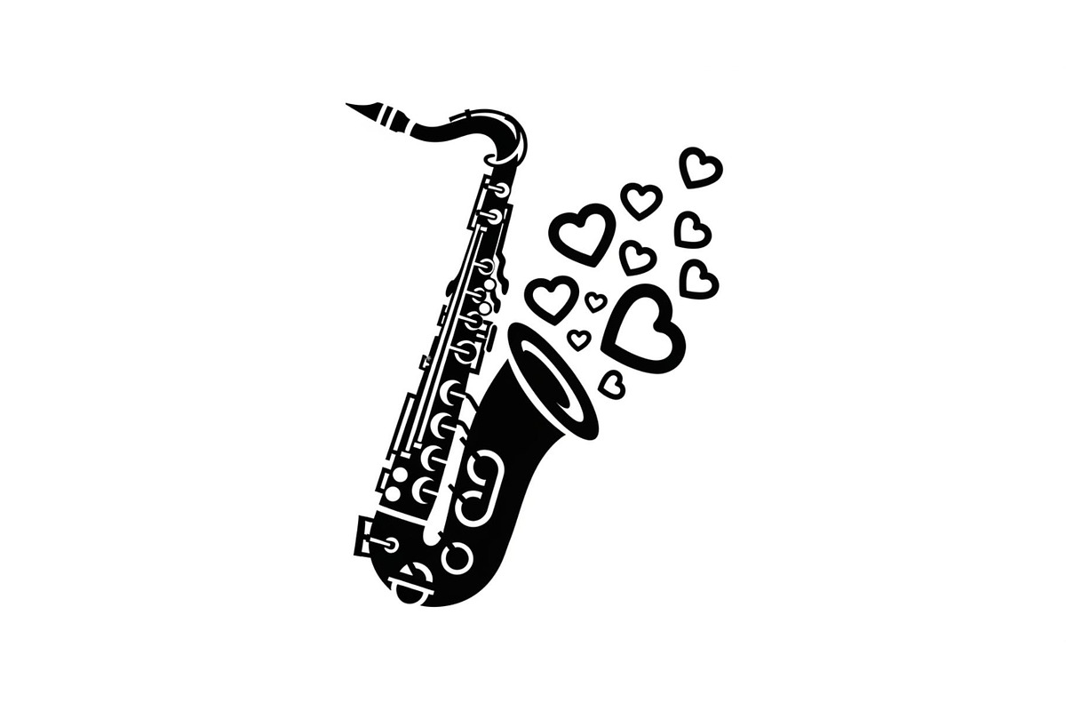 Saxophone Music Love Vector Bundle, an Illustration by Designs_River (Photo 34 of 51)