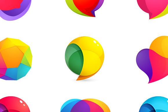 9 Colorful Speech Bubble Icons
