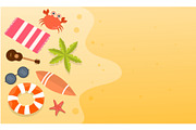 Summer background design vector set, a Decorative Illustration by foxndeer (Thumbnail 4 of 4)