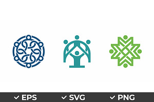 Community Unity Abstract Vector Logo, an Object Graphic by Artonix