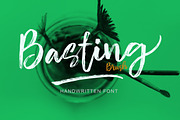 Basting Brush, a Script Font by Stripes Studio (Thumbnail 1 of 7)
