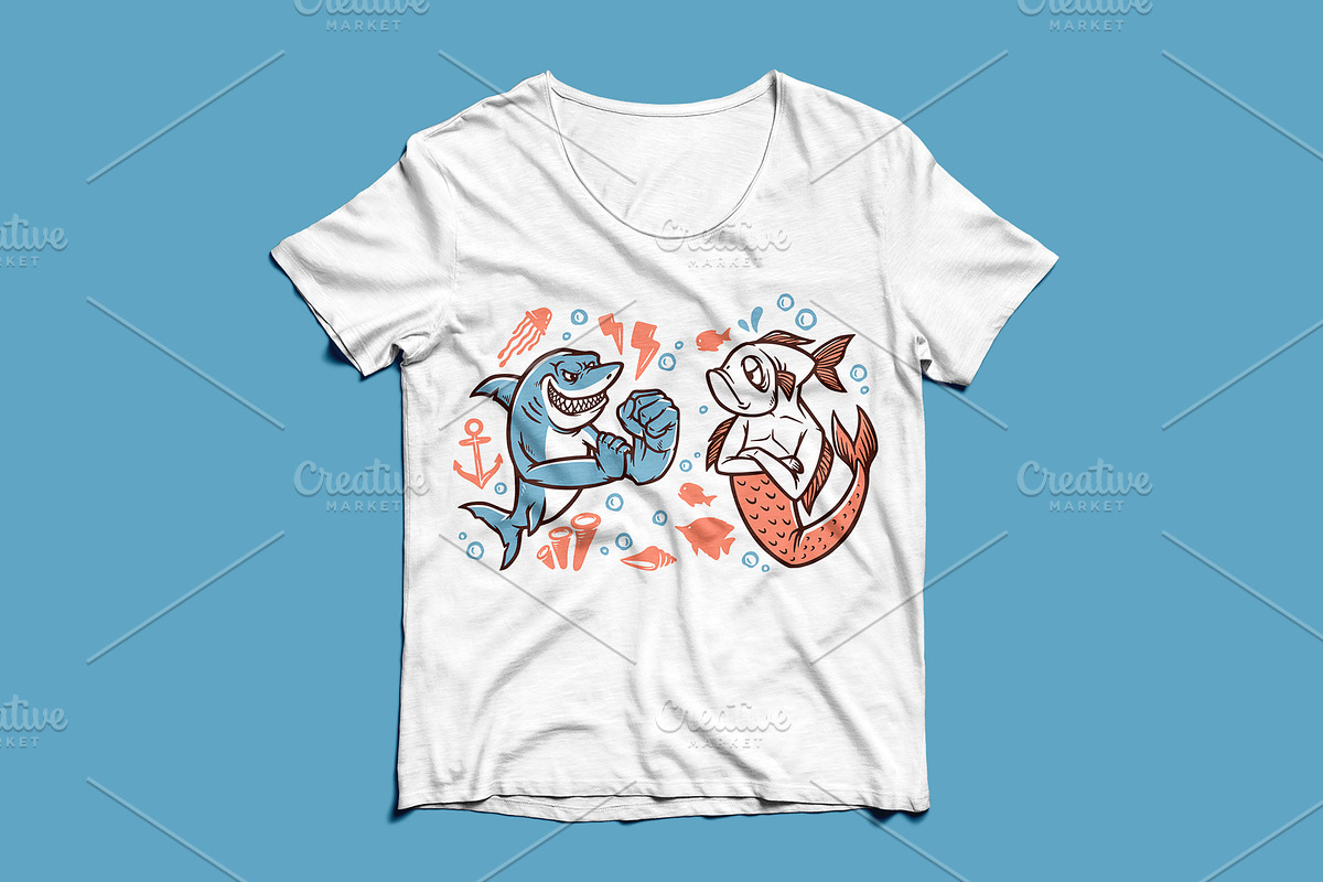 Set of underwater elements, an Animal Illustration by gunaonedesign (Photo 4 of 6)
