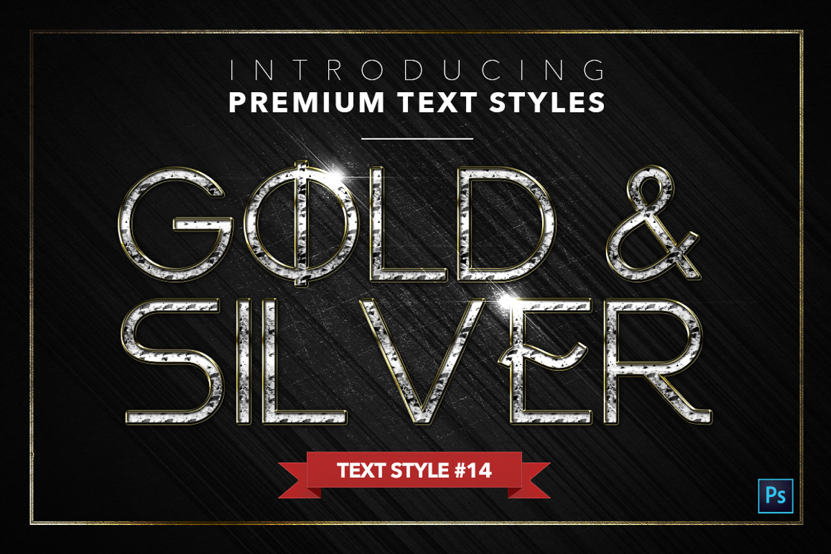 Gold & Silver #5 - 15 Text Styles, a Layer Style Add-On by Jonas Stensgaard (Photo 15 of 18)