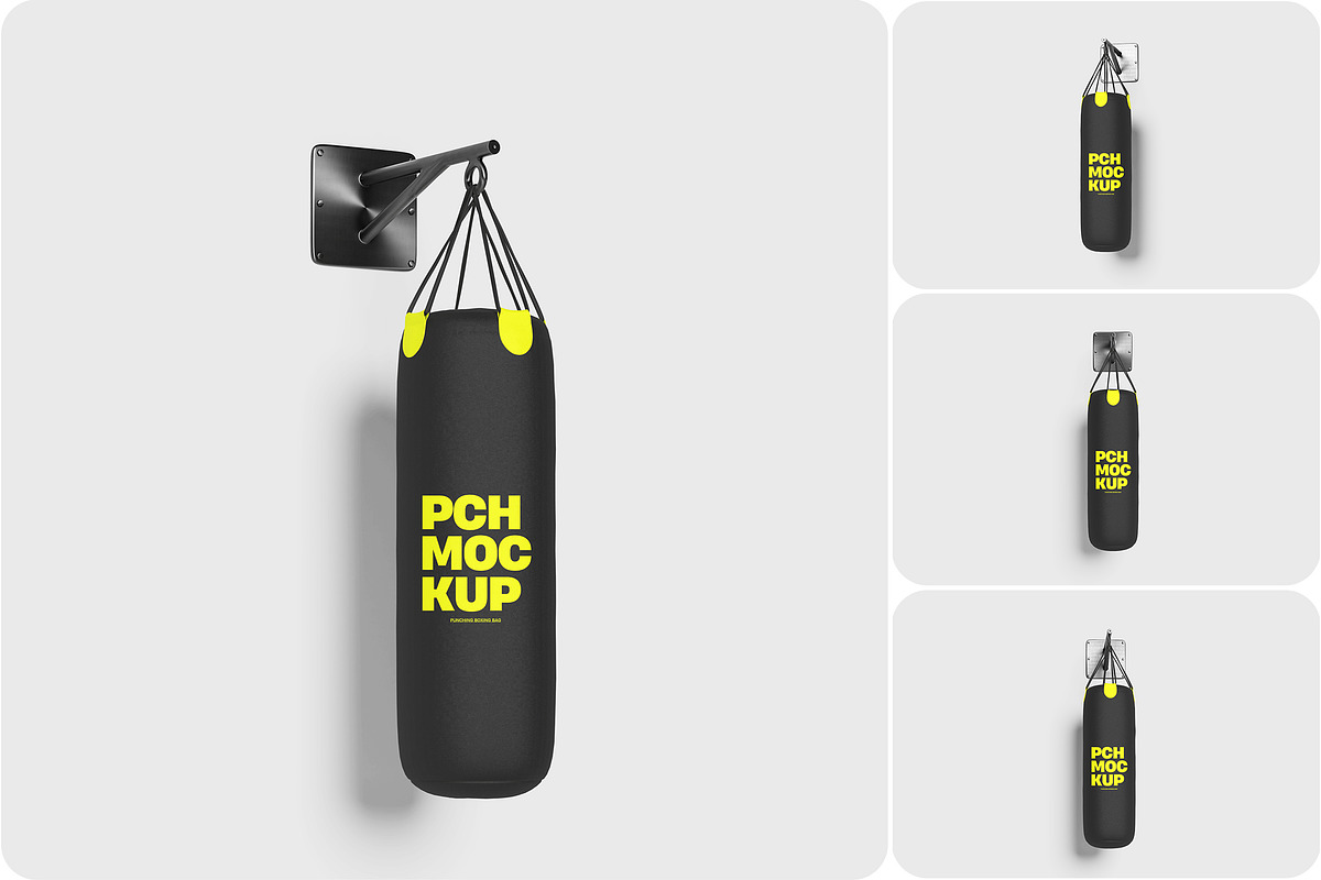 Punching Boxing Bag Mockup, an Advertising Mockup by AnasStudio (Photo 1 of 5)