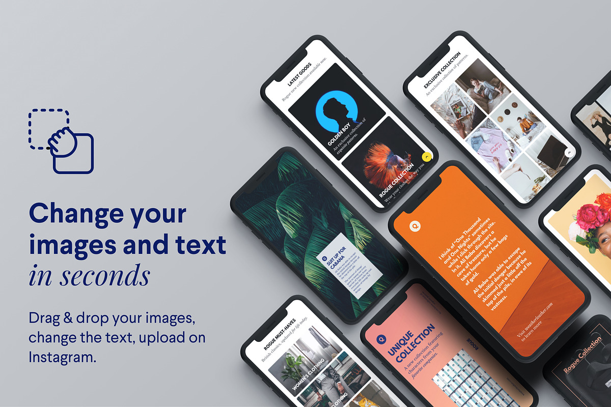Rogue: 12 Instagram Template Bundle, a Social Media Template by Nice, Very Nice (Photo 3 of 9)
