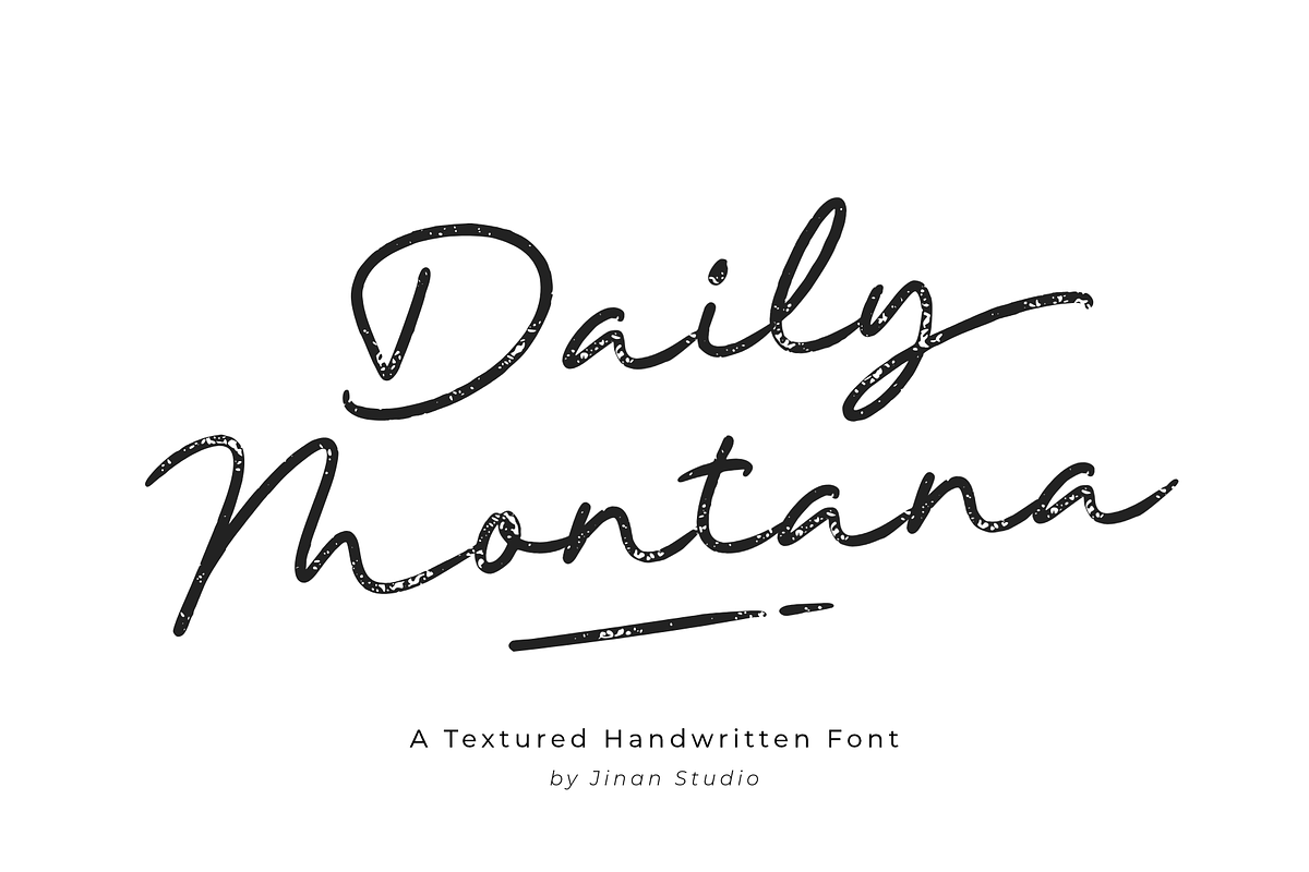 Daily Montana - A Handwritten Font, a Handwritten Font by Ainun Jinan (Photo 1 of 9)