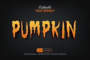 Pumpkin Text Effect Textured