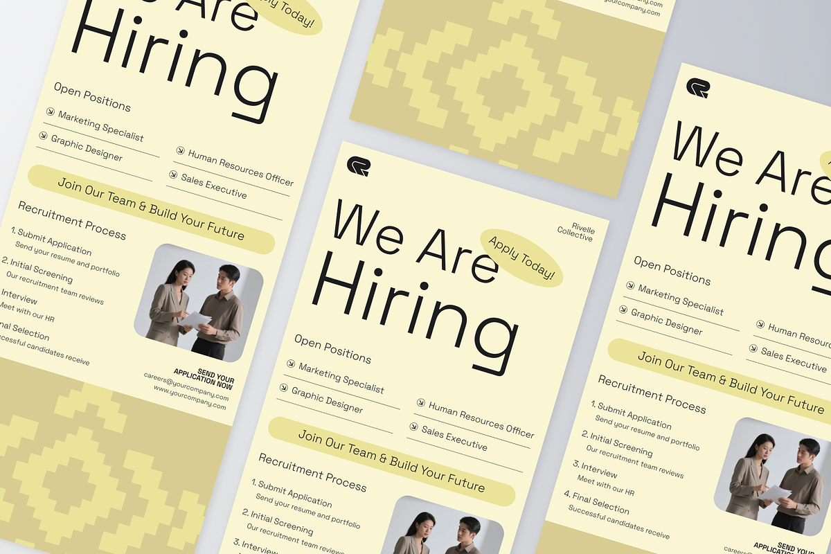 Hiring & Recruitment Roll Up Banner, a Poster Template by Annora Studio (Photo 5 of 6)