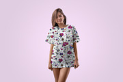 7 Mockups Woman T-Shirt Oversize, a Product Mockup by PSD Market (Thumbnail 8 of 11)