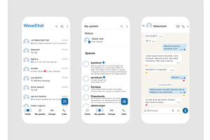 Modern chat app mobile ui design, a Technology Illustration by Lemberg Vector