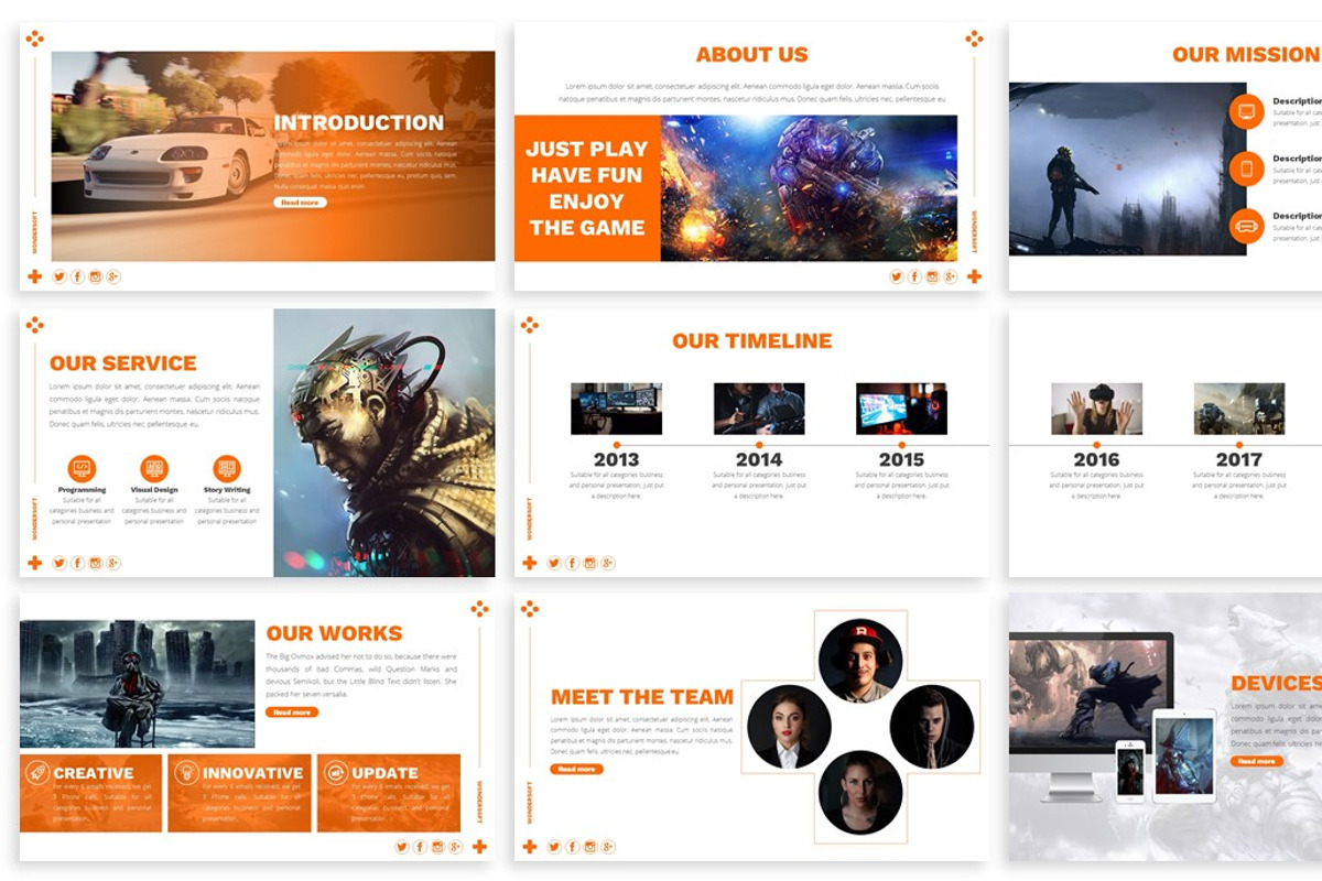 Wondersoft - Gaming Keynote Template, a Presentation Template by ...