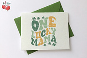 One Lucky Mama Lucky Vibes Retro SVG, a Graphic by Cherry.designs (Thumbnail 4 of 4)